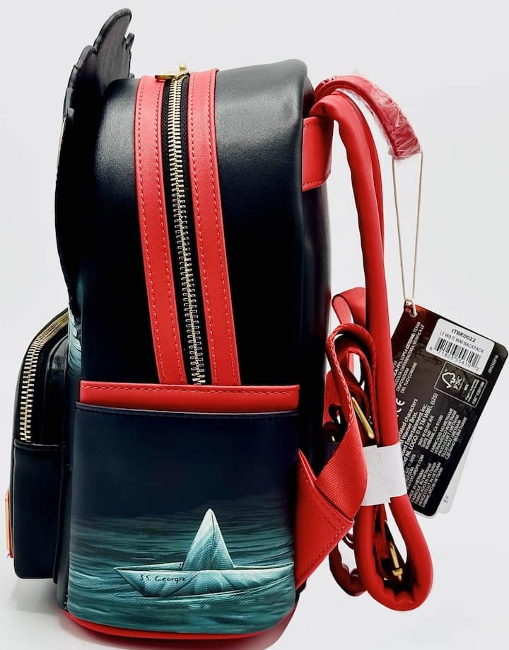 Loungefly Pennywise Derry Mini Backpack IT Light Up Cosplay Bag Left Side