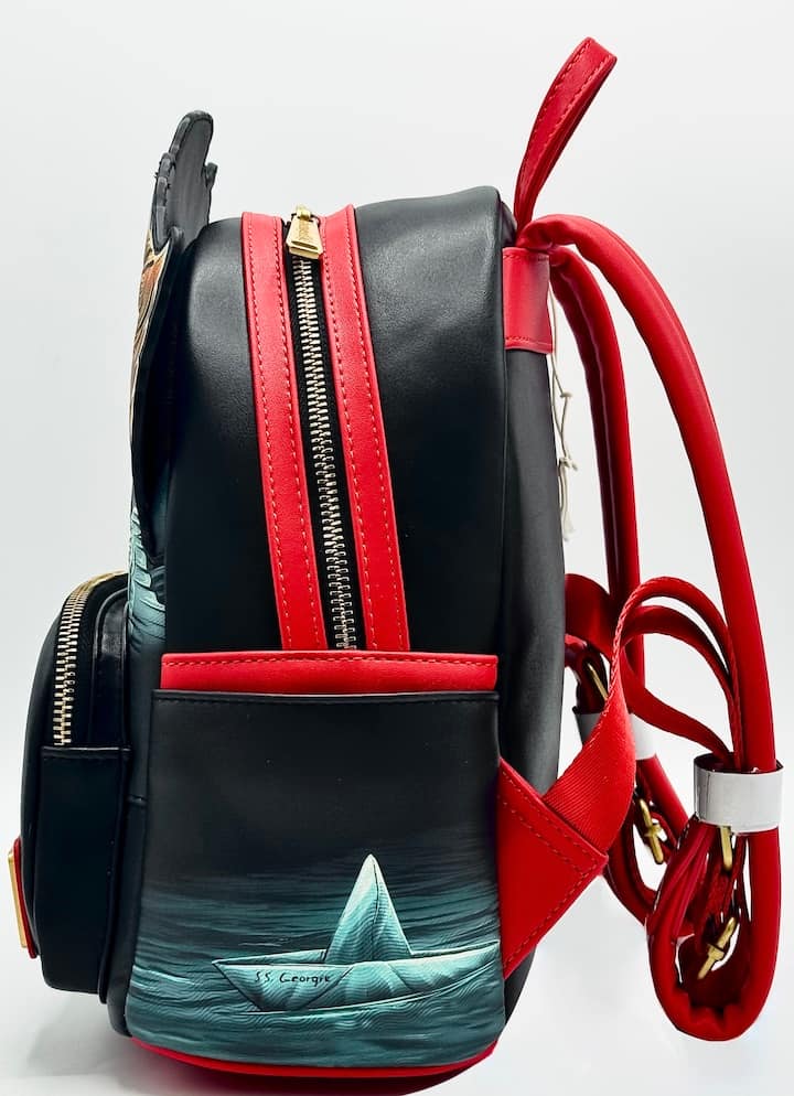Loungefly Pennywise Derry Mini Backpack IT Light Up Cosplay Bag Left Side