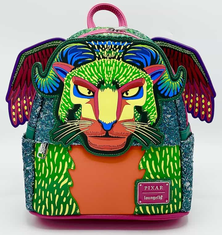 Loungefly Pepita Cosplay Mini Backpack Disney Pixar Coco Bag Front Full View With Wings