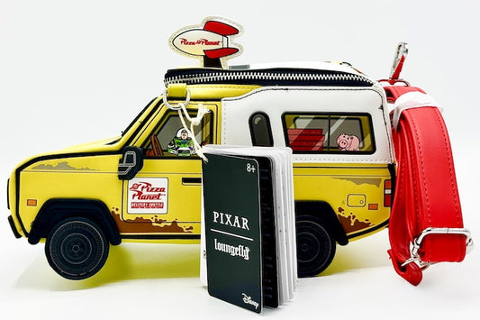 Loungefly Pizza Planet Crossbody Toy Story 30th Anniversary Pixar Bag Left Side With Tag