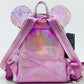 Loungefly Planet Minnie Mouse Mini Backpack Disney Sequin Bag Back