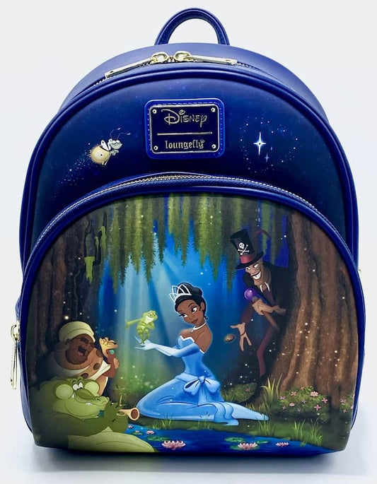 Loungefly Princess and the Frog Light Up Mini Backpack Bayou Bag Front Full View