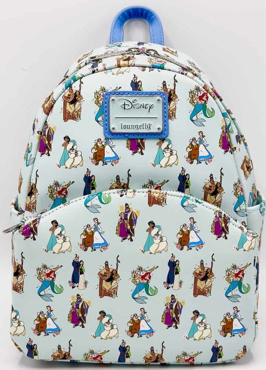 Loungefly Princesses and Dads Fathers Mini Backpack Disney Bag Front Full View