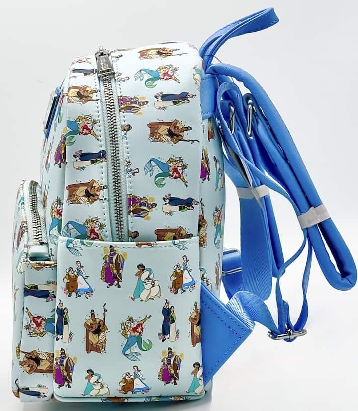 Loungefly Princesses and Dads Fathers Mini Backpack Disney Bag Left Side