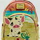 Loungefly Pua and Hei Hei Sunset Mini Backpack Disney Moana Bag Front Full View Moveable Part