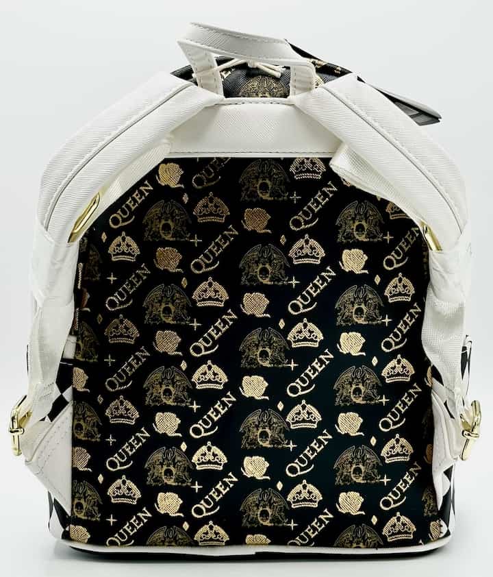 Loungefly Queen Mini Backpack Rock Band Logo Crest Bag Back