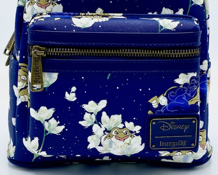 Loungefly Rajah Jasmine Mini Backpack Starry Night Aladdin Disney Bag Front Bottom Pocket