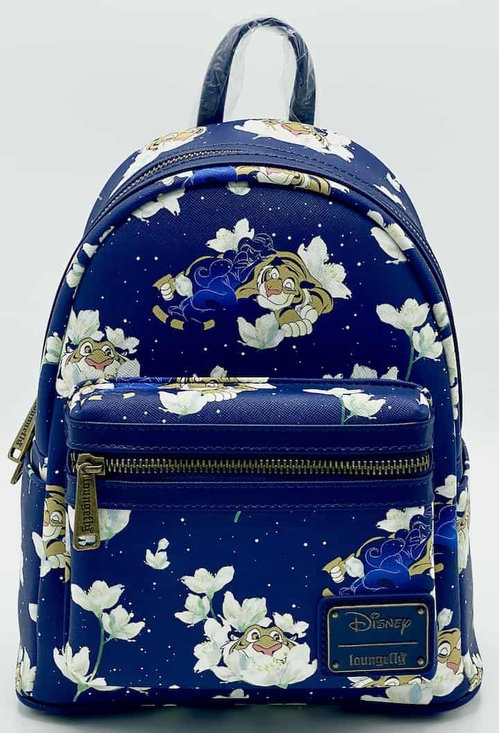Loungefly Rajah Jasmine Mini Backpack Starry Night Aladdin Disney Bag Front Full View