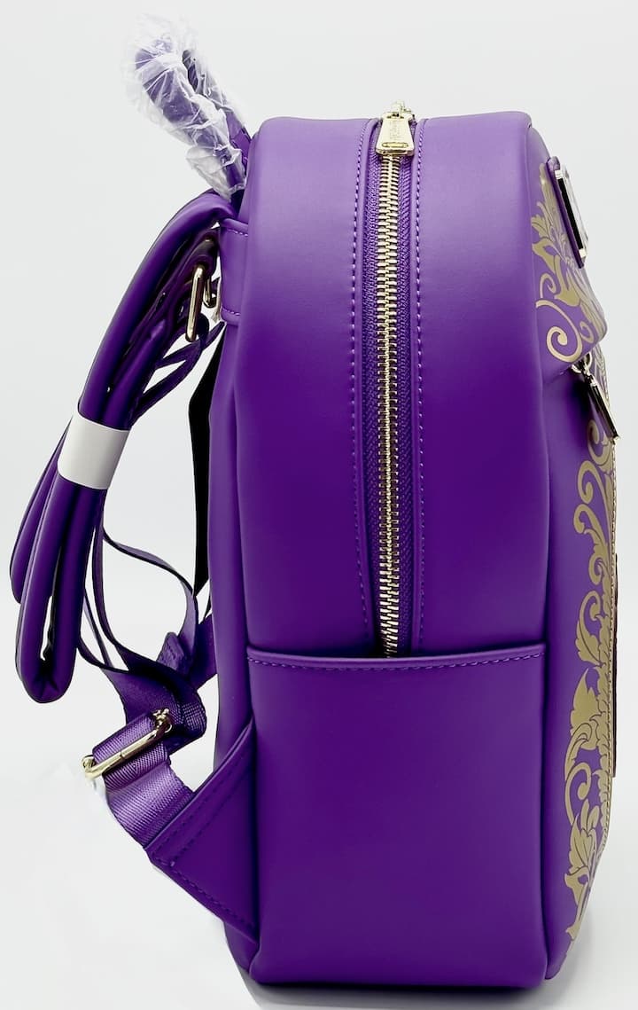 Loungefly Rapunzel Purple Gold Lantern Mini Backpack Disney Tangled Bag Right Side