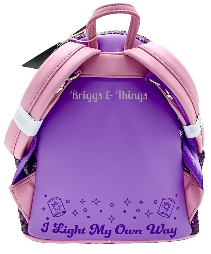Loungefly Rapunzel Sequin Mini Backpack Disney Princess Tangled Bag Back