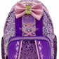 Loungefly Rapunzel Sequin Mini Backpack Disney Princess Tangled Bag Front Full View