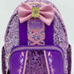 Loungefly Rapunzel Sequin Mini Backpack Disney Princess Tangled Bag Front Full View