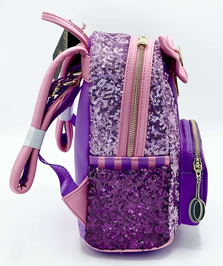 Loungefly Rapunzel Sequin Mini Backpack Disney Princess Tangled Bag Right Side
