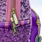 Loungefly Rapunzel Sequin Mini Backpack Disney Princess Tangled Bag Zips