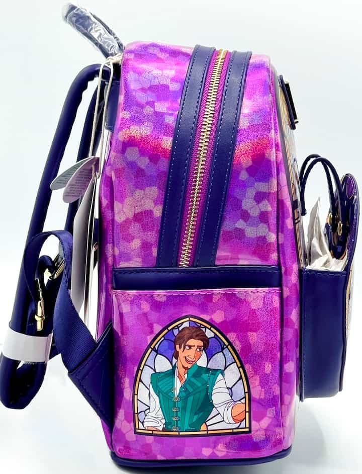 Loungefly Rapunzel Stained Glass Mini Backpack Disney Tangled Bag Right Side
