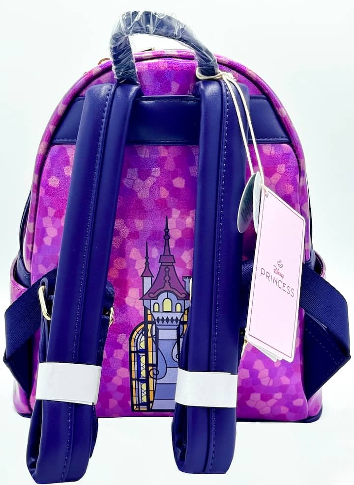 Loungefly Rapunzel Stained Glass Mini Backpack Disney Tangled Bag Straps