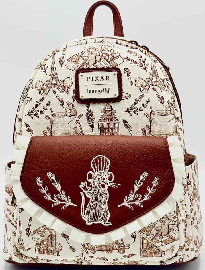 Loungefly Remy Scenic Sketches Mini Backpack Ratatouille Bag Front Full View