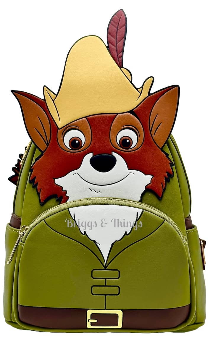 Loungefly Robin Hood Mini Backpack Disney Cosplay Bag Front Full View
