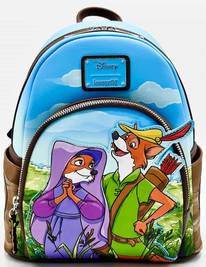 Loungefly Robin Hood & Maid Marian Mini Backpack Disney Bag Front Full View