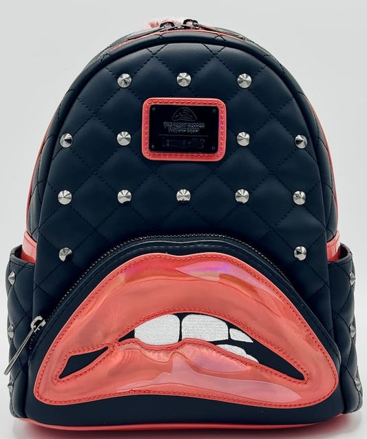Loungefly Rocky Horror Picture Show Mini Backpack Lips Bag Front Full View