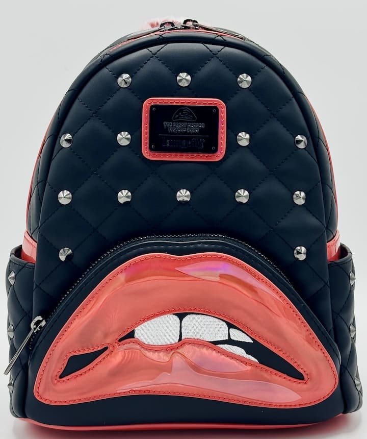 Loungefly Rocky Horror Picture Show Mini Backpack Lips Bag Front Full View
