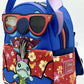 Loungefly SDCC Stitch Vacation Mini Backpack Lenticular Sunglasses Bag Front Lenticular Effect Left