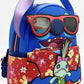 Loungefly SDCC Stitch Vacation Mini Backpack Lenticular Sunglasses Bag Front Lenticular Effect Right