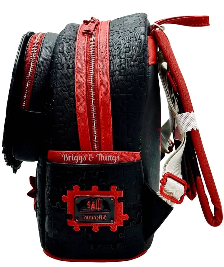 Loungefly Saw Billy Puppet Mini Backpack Lenticular Cosplay Bag Left Side