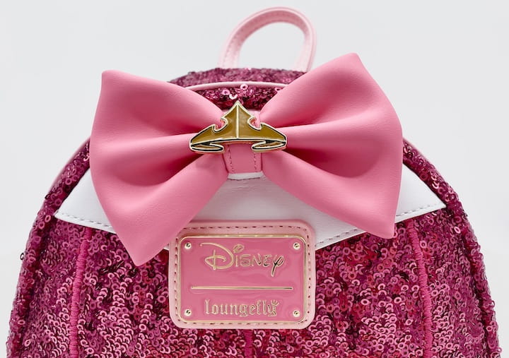 Loungefly Sleeping Beauty Sequin Backpack Disney Princess Aurora Bag Enamel Logo