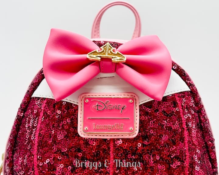 Loungefly Sleeping Beauty Sequin Backpack Disney Princess Aurora Bag Enamel Logo