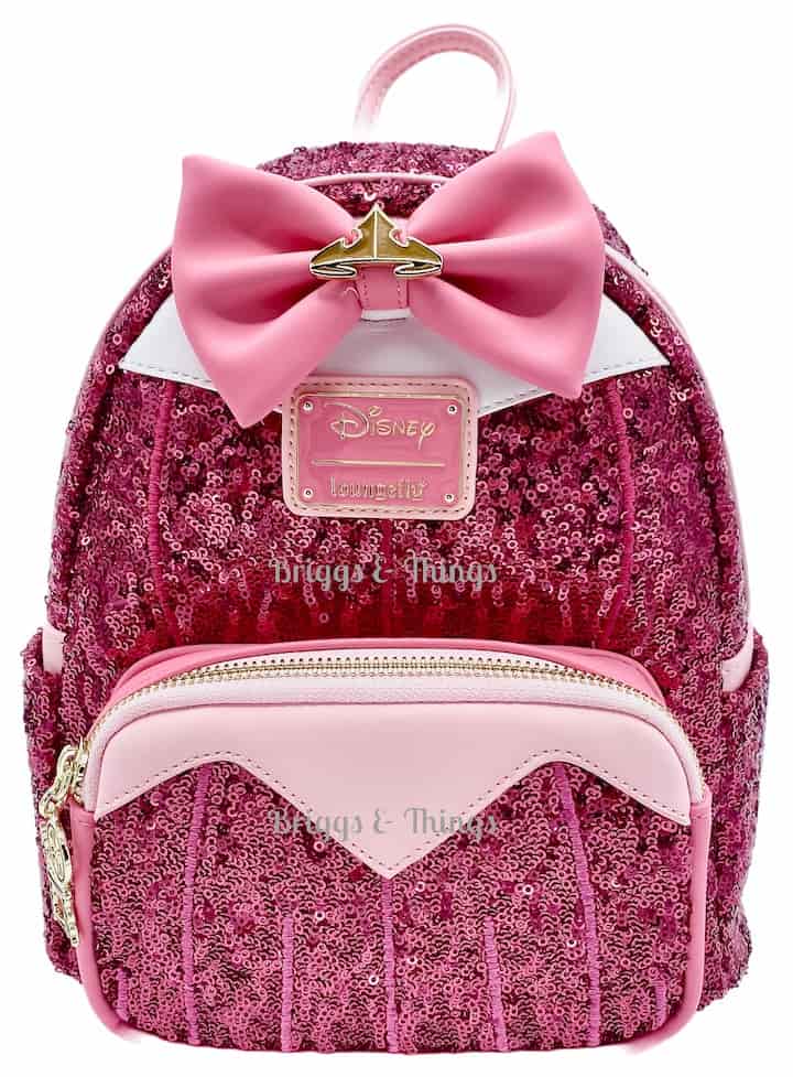 Loungefly Sleeping Beauty Sequin Backpack Disney Princess Aurora Bag Front Full View