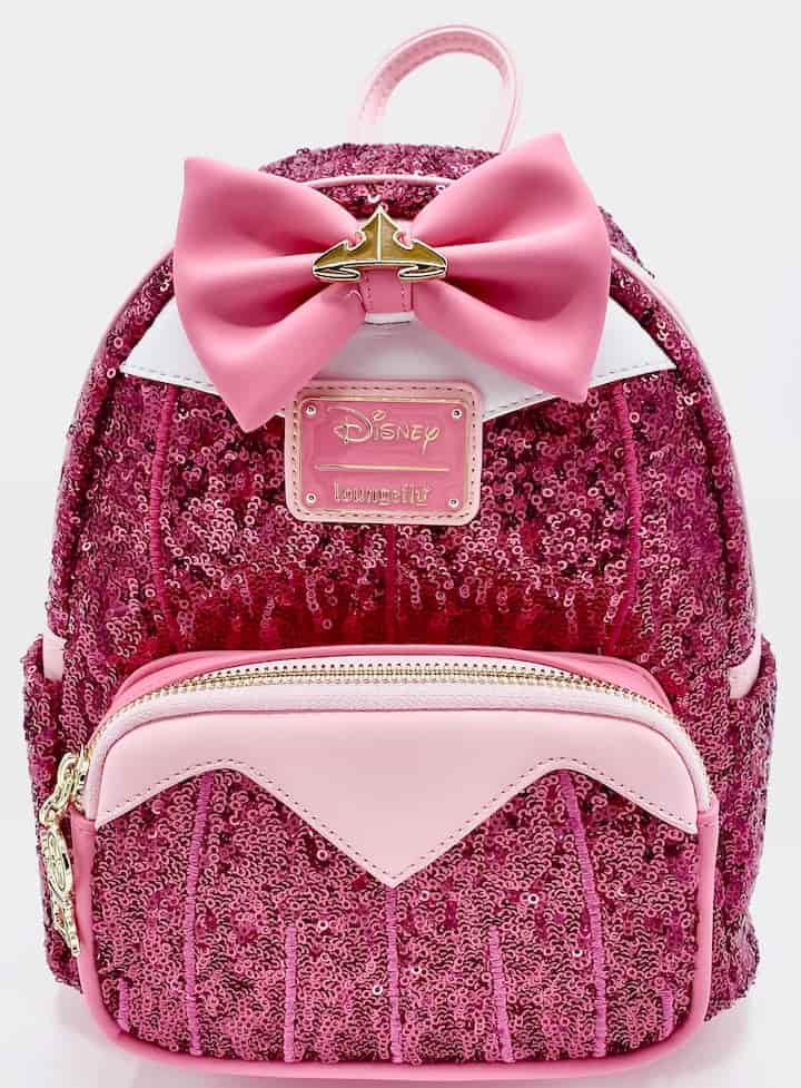 Loungefly Sleeping Beauty Sequin Backpack Disney Princess Aurora Bag Front