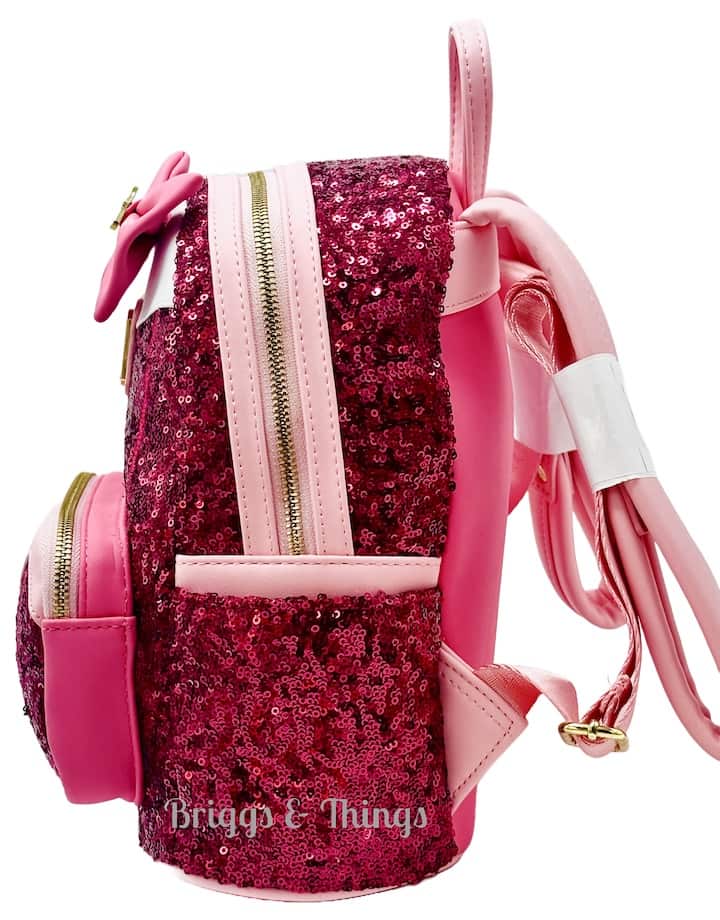 Loungefly Sleeping Beauty Sequin Backpack Disney Princess Aurora Bag Left Side