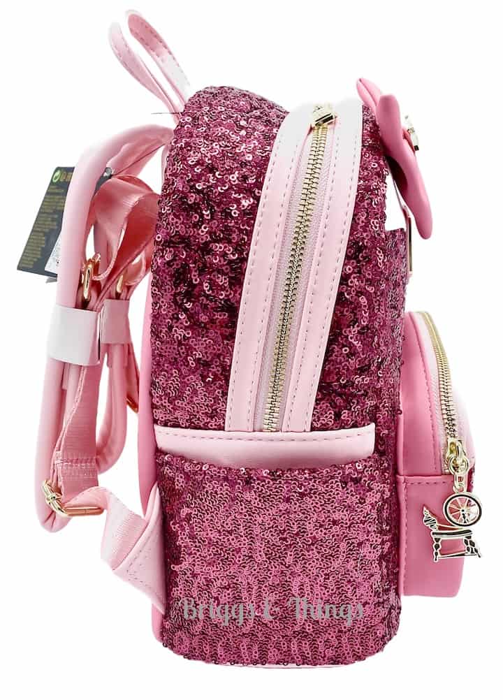 Loungefly Sleeping Beauty Sequin Backpack Disney Princess Aurora Bag Right Side