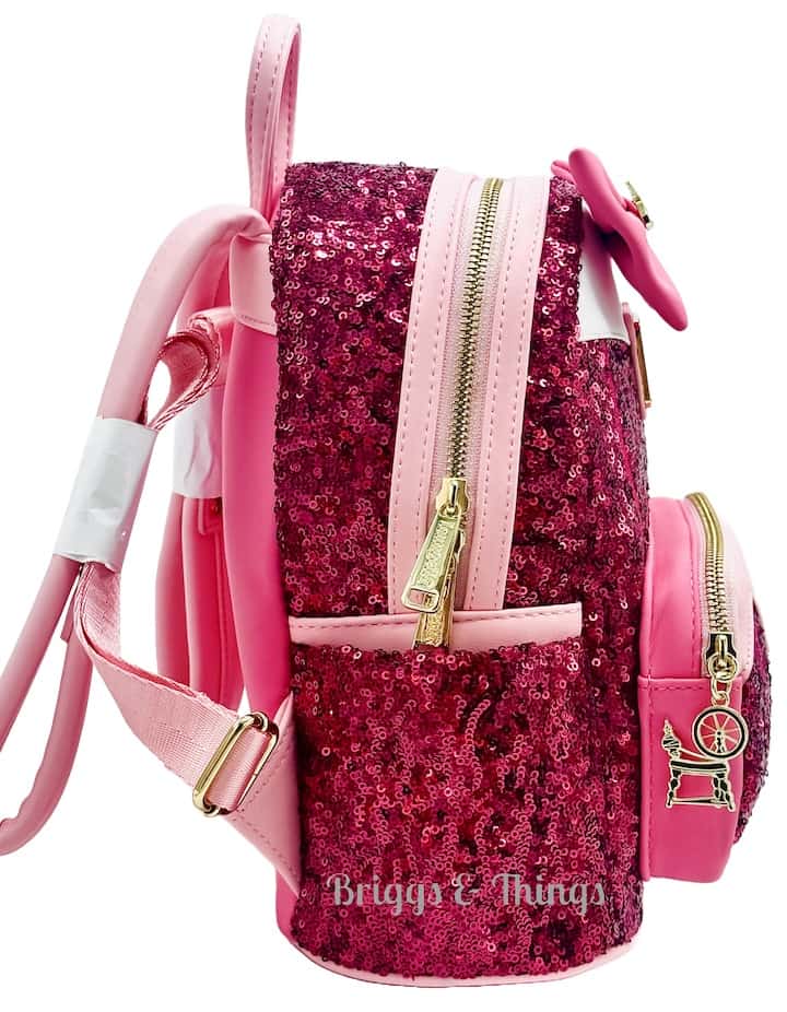 Loungefly Sleeping Beauty Sequin Backpack Disney Princess Aurora Bag Right Side