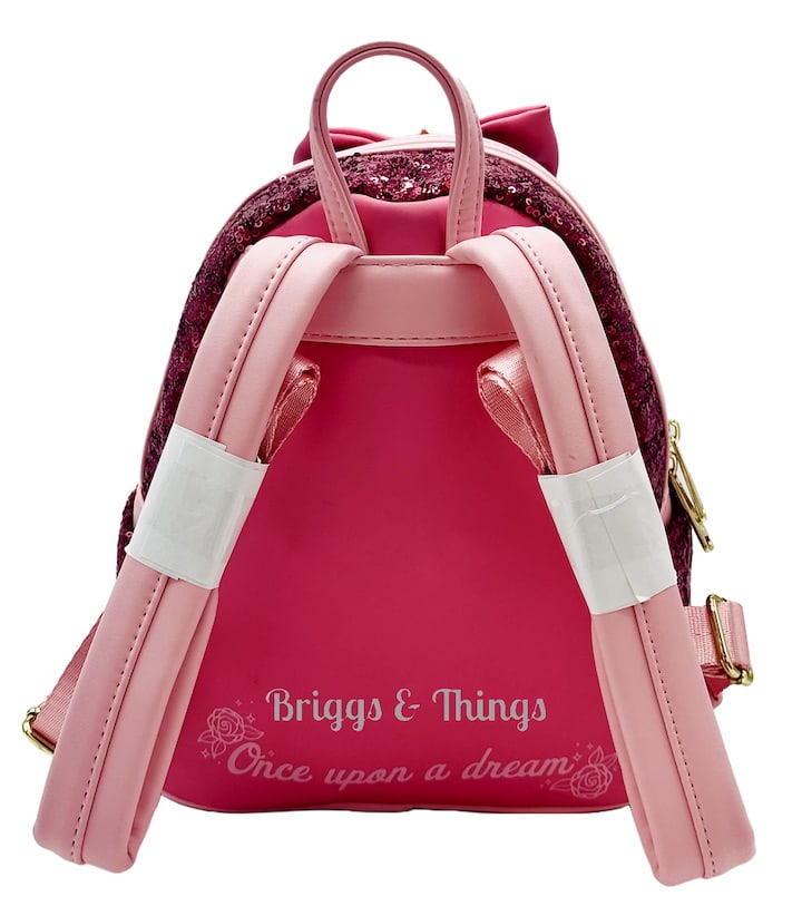 Loungefly Sleeping Beauty Sequin Backpack Disney Princess Aurora Bag Straps