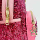 Loungefly Sleeping Beauty Sequin Backpack Disney Princess Aurora Bag Zips And Spinning Wheel Keyring