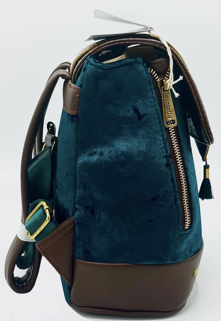 Loungefly Slytherin Velvet Banner Mini Backpack Harry Potter Bag Right Side