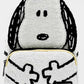 Loungefly Snoopy Sequin Cosplay Mini Backpack Peanuts 75th Bag Front Full View