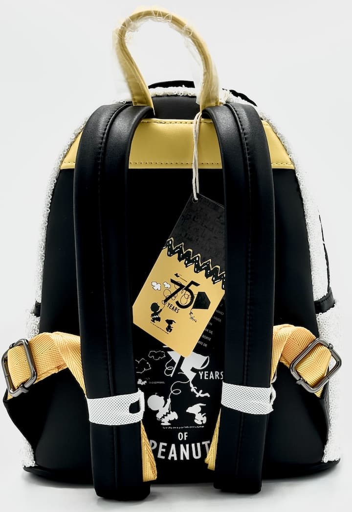 Loungefly Snoopy Sequin Cosplay Mini Backpack Peanuts 75th Bag Straps
