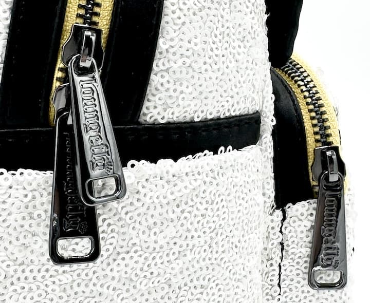 Loungefly Snoopy Sequin Cosplay Mini Backpack Peanuts 75th Bag Zips
