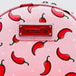 Loungefly Spicy Book Club Mini Backpack Chili Pepper Bag Front Logo