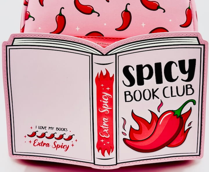 Loungefly Spicy Book Club Mini Backpack Chili Pepper Bag Front Pocket
