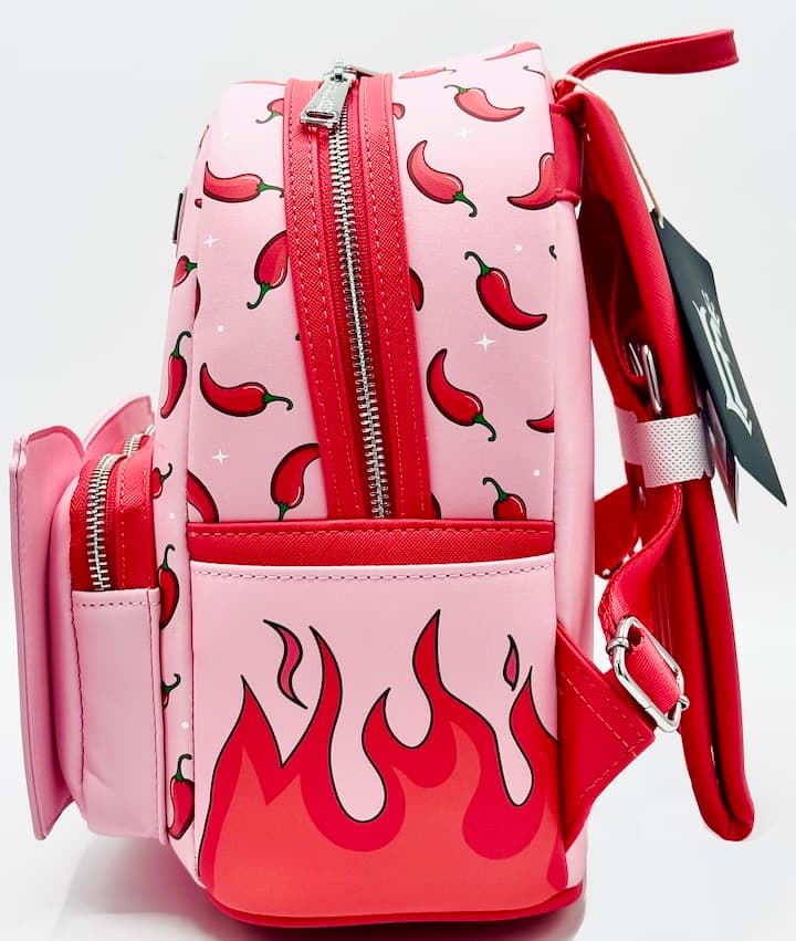 Loungefly Spicy Book Club Mini Backpack Chili Pepper Bag Left Side