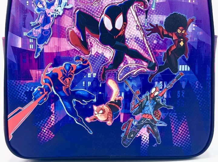 Loungefly Spiderman Across The Spider Verse Mini Backpack Marvel Bag Front Bottom