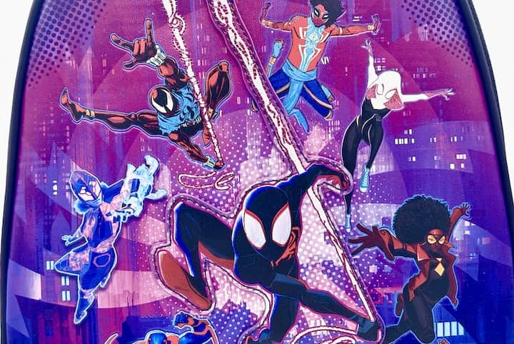 Loungefly Spiderman Across The Spider Verse Mini Backpack Marvel Bag Front Middle