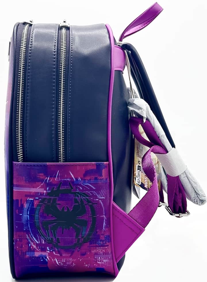 Loungefly Spiderman Across The Spider Verse Mini Backpack Marvel Bag Left Side