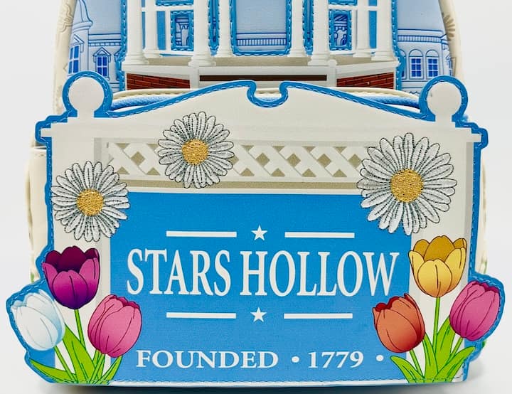 Loungefly Stars Hollow Mini Backpack Gilmore Girls Town Floral Bag Front Bottom