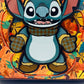 Loungefly Stitch Autumn Fall Leaves Mini Backpack Disney Bag Front Bottom