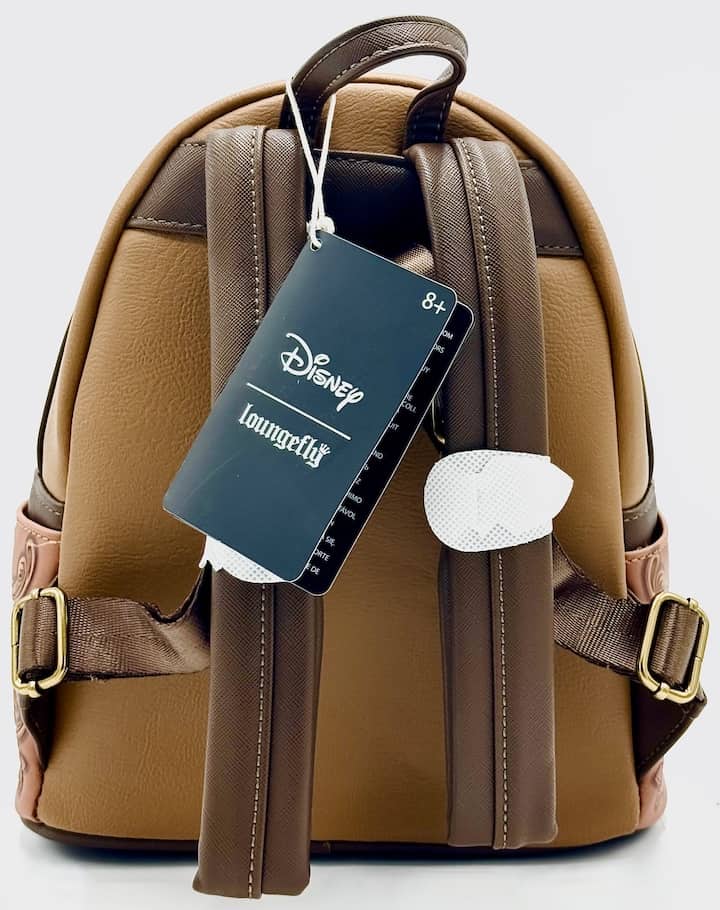 Loungefly Stitch Brown Debossed Mini Backpack Disney Hawaiian Bag Straps